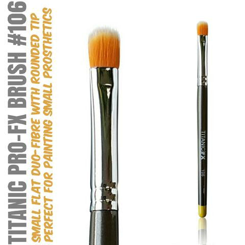 Titanic Pro-FX Brush 106 - Small Flat Duo-Fibre Stipple Brush
