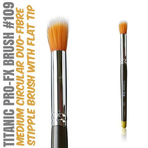 Titanic Pro-FX Brush 109 - Medium Round Duo-Fibre Stipple Brush