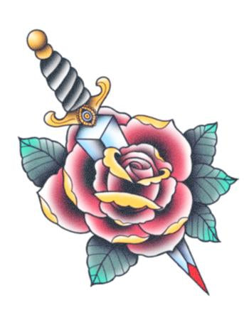 TattooedNow! Rose And Dagger