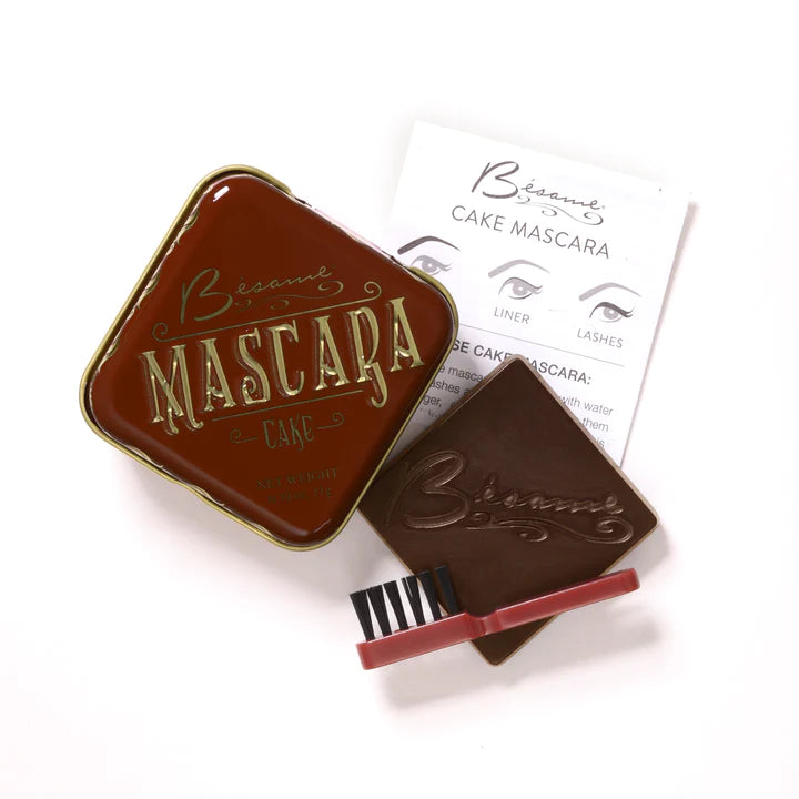 Besame Cosmetics -  Brown Cake Mascara Set