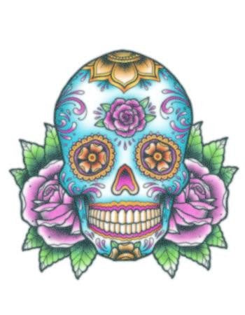 TattooedNow! Sugar Skull With Roses