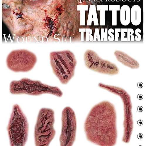 MEL Tattoo Transfers - Wound Set