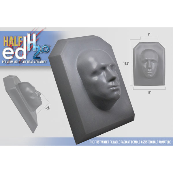 The Monster Makers - HALF ED H2.0 DELUXE MALE HALF HEAD ARMATURE (LIFE-SIZE)